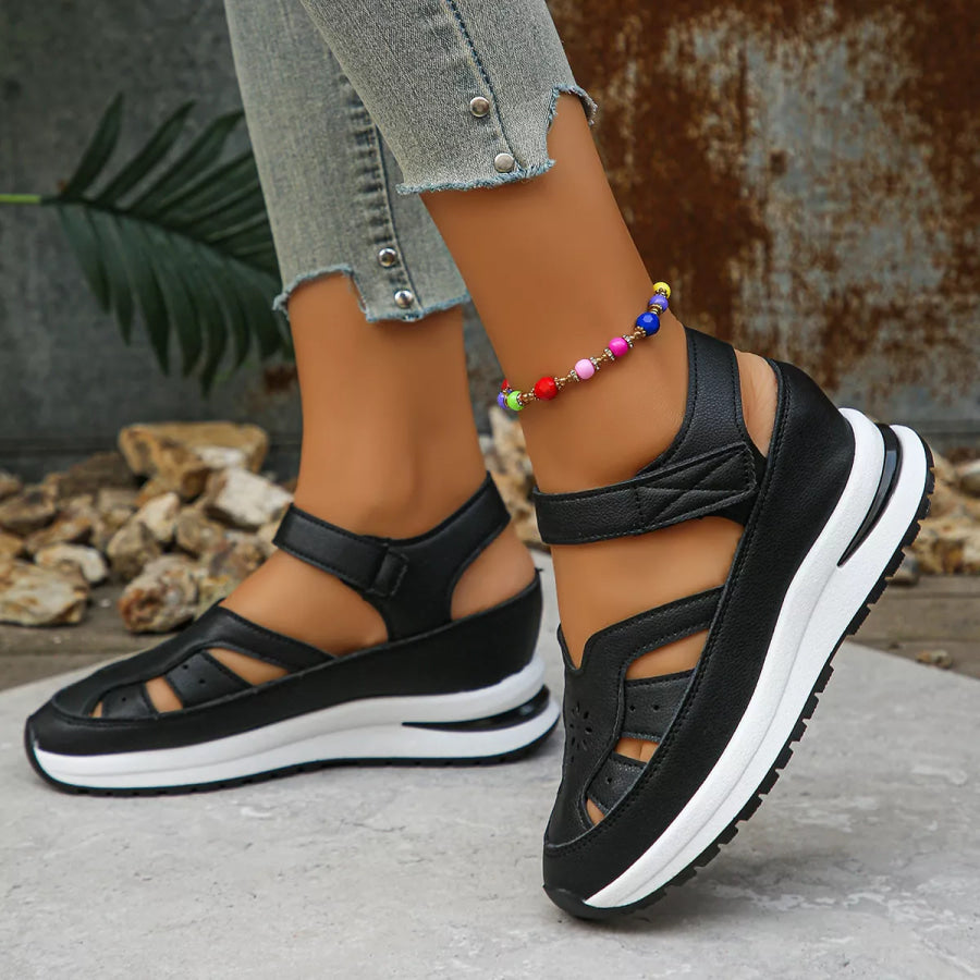 Cutout Wedge Sandals Apparel and Accessories