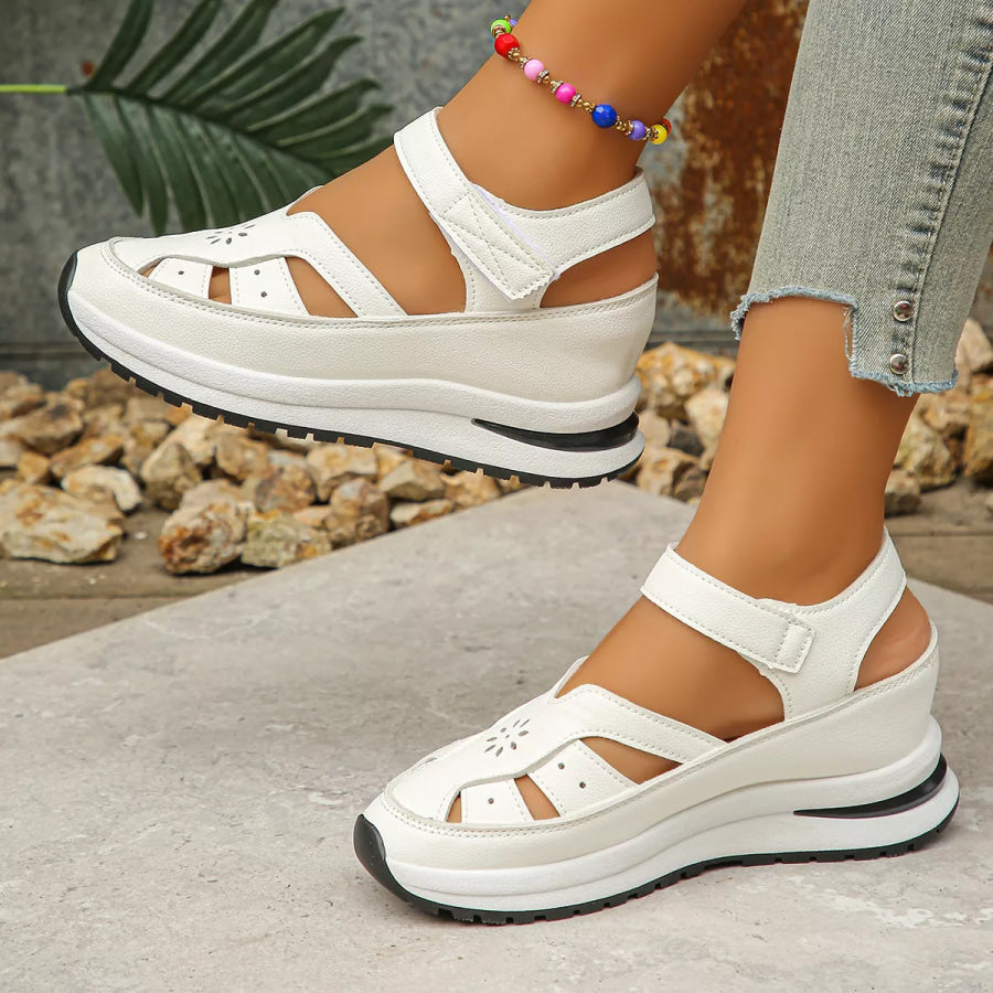 Cutout Wedge Sandals Apparel and Accessories