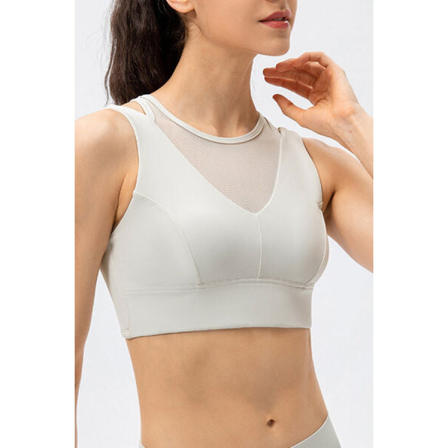 Cutout Wide Strap Active Tank Clothing