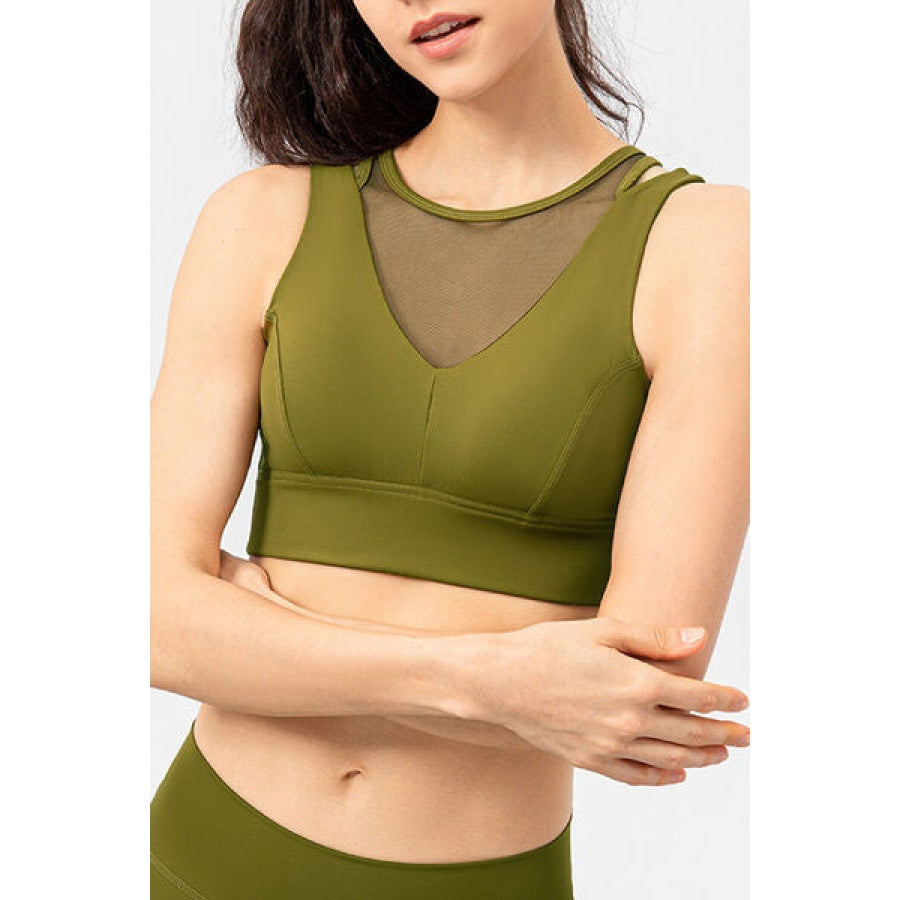 Cutout Wide Strap Active Tank Clothing