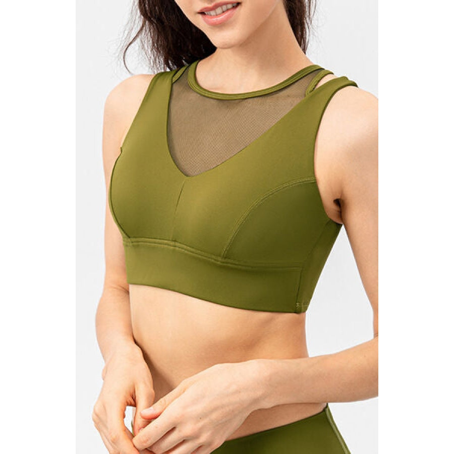 Cutout Wide Strap Active Tank Matcha Green / XS Clothing