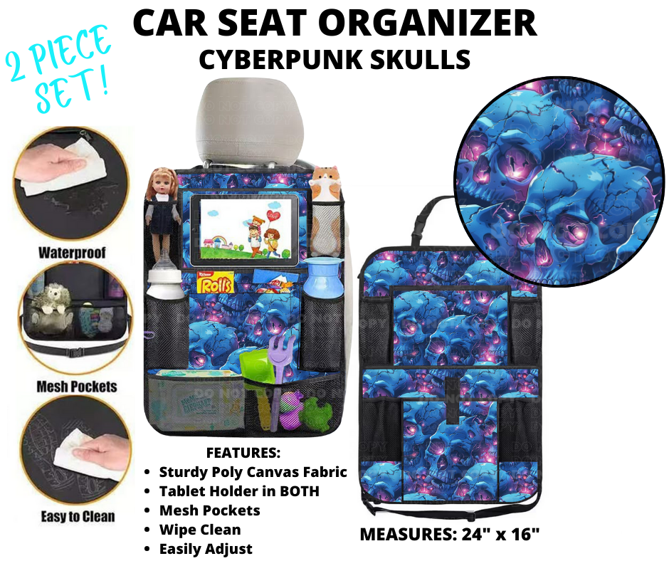 Preorder Custom 2-Piece Car Seat Organisers - Closes 2 Jan - ETA mid Apr 2025