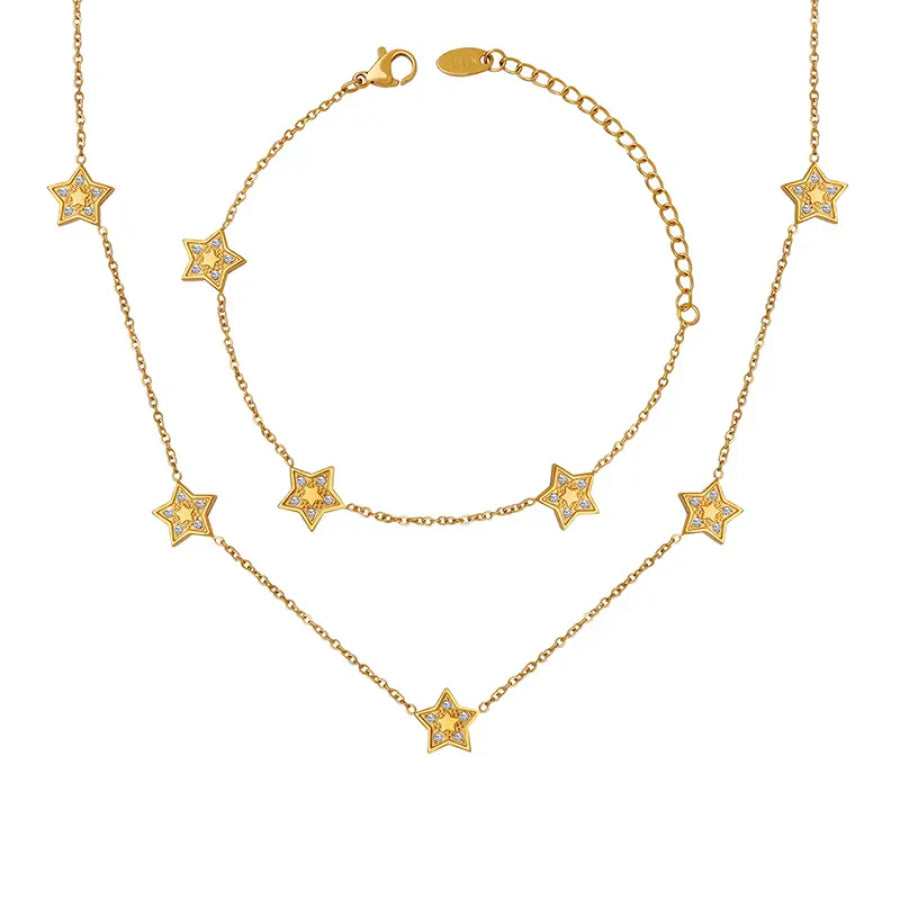 CZ Star Chain Necklace (Pre-Order) Necklaces