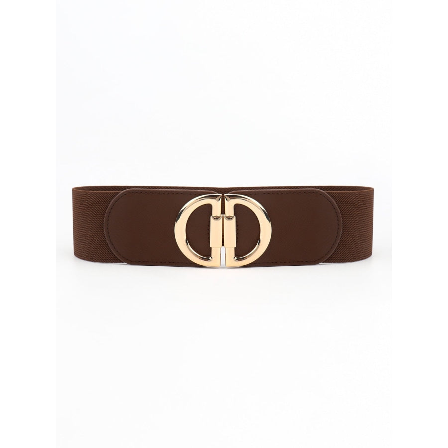 D Buckle Elastic Belt Chestnut / One Size