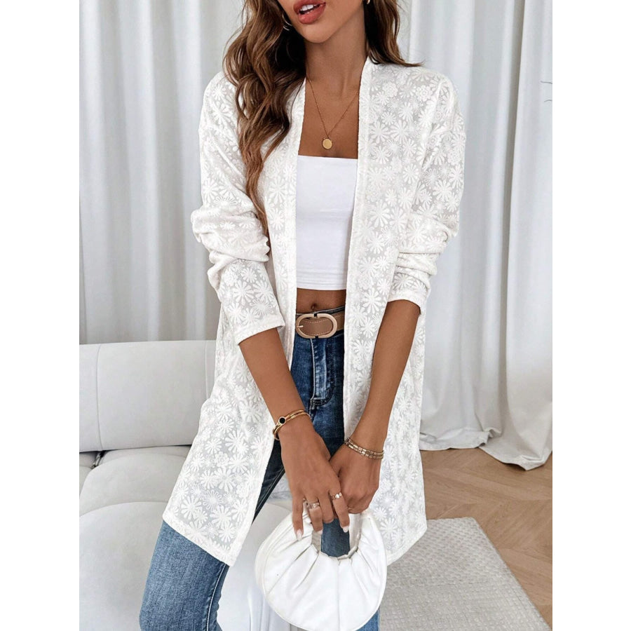 Daisy Open Front Long Sleeve Cover Up Apparel and Accessories