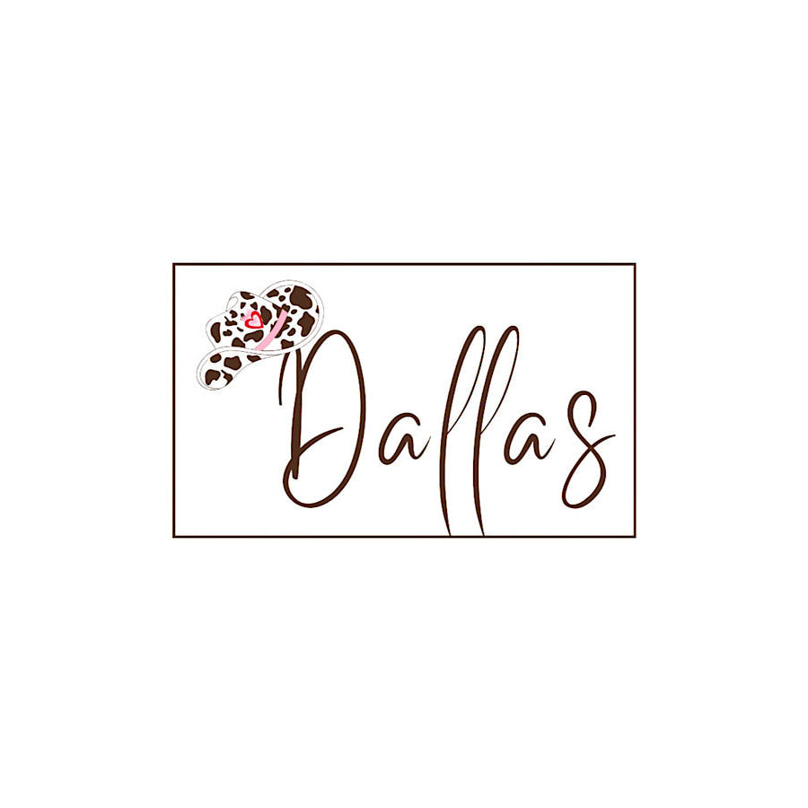Dallas Cow Print Hat Sticker - ETA 3/20 WS 600 Accessories