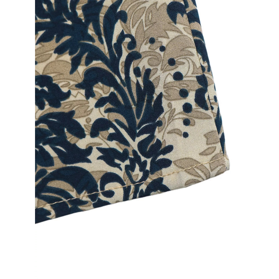 Damask Print Cap Sleeve Blouse Apparel and Accessories
