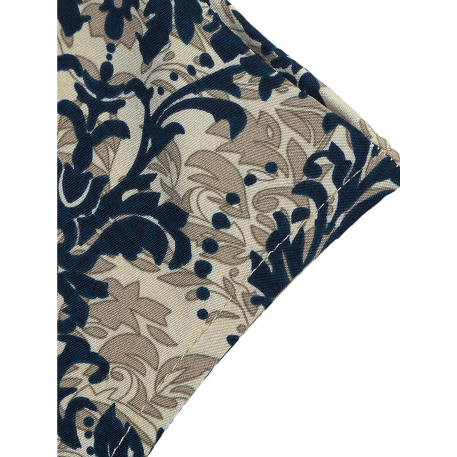 Damask Print Cap Sleeve Blouse Apparel and Accessories