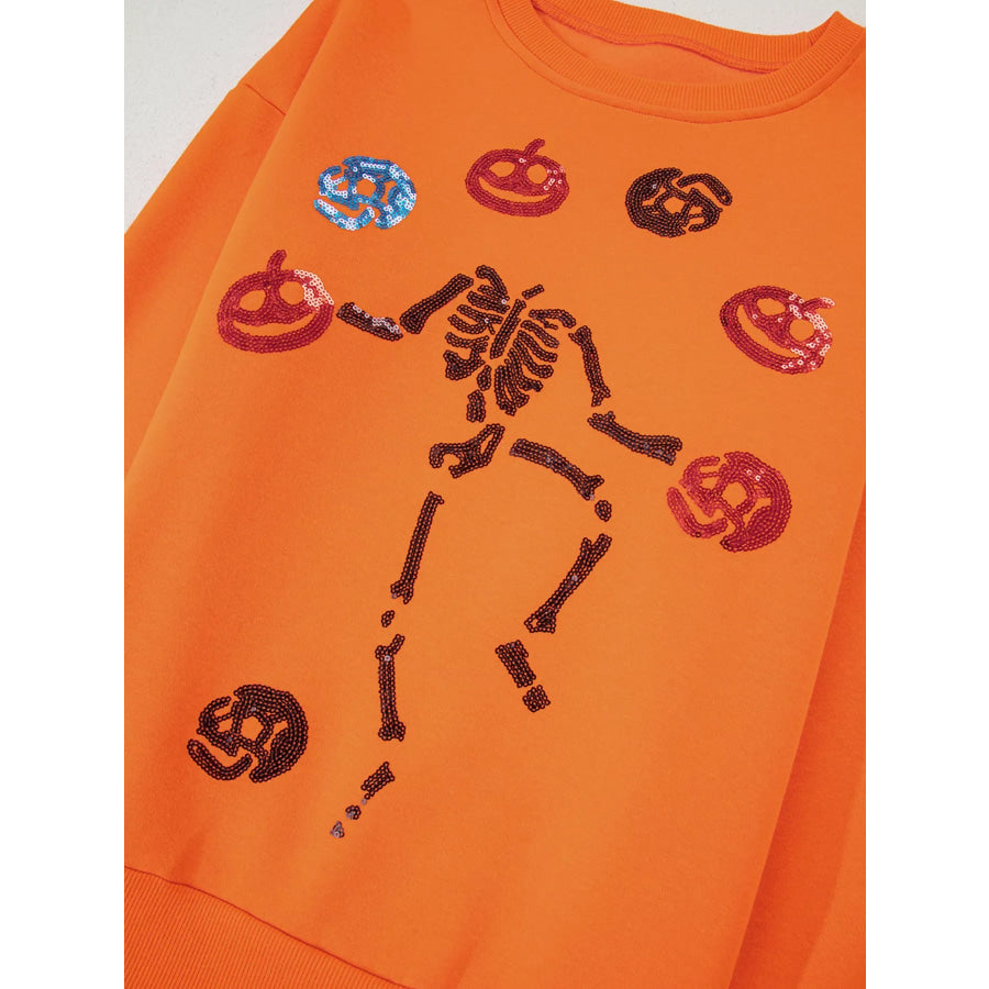 Dancing Critters Sequin Halloween Crewneck Sweatshirt Apparel and Accessories