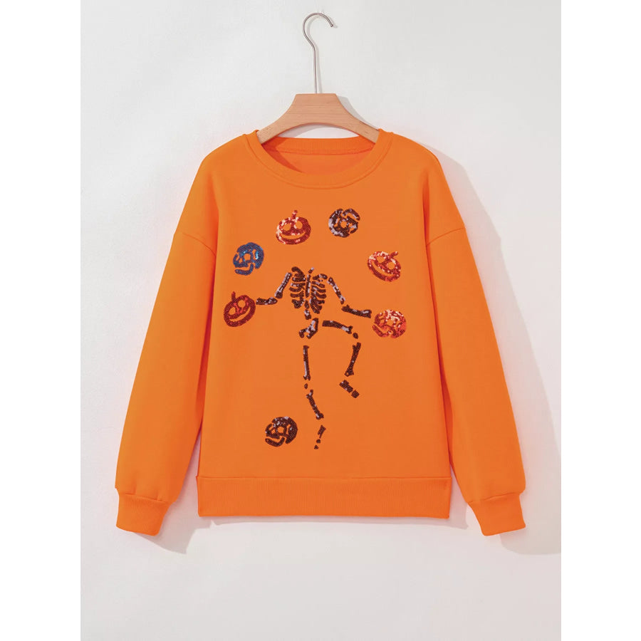 Dancing Critters Sequin Halloween Crewneck Sweatshirt Apparel and Accessories