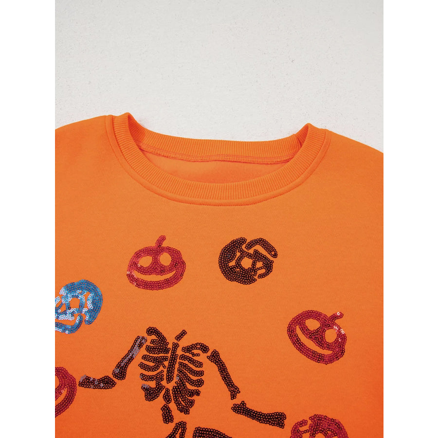 Dancing Critters Sequin Halloween Crewneck Sweatshirt Apparel and Accessories