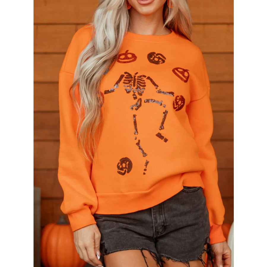 Dancing Critters Sequin Halloween Crewneck Sweatshirt Apparel and Accessories