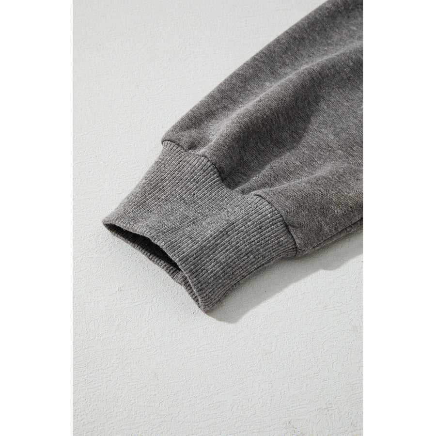 Dark Grey Cute Halloween Ghost Print Mineral Wash Oversize Hoodie Tops/Sweatshirts & Hoodies