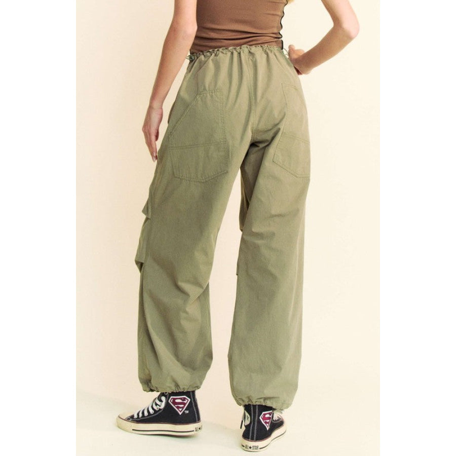 Davi &amp; Dani Drawstring Baggy Pants with Pockets Apparel and Accessories