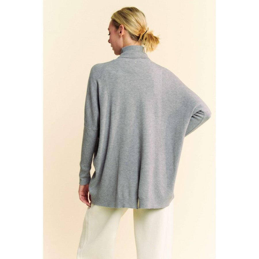 Davi &amp; Dani Turtleneck Long Sleeve Knit Top Apparel and Accessories