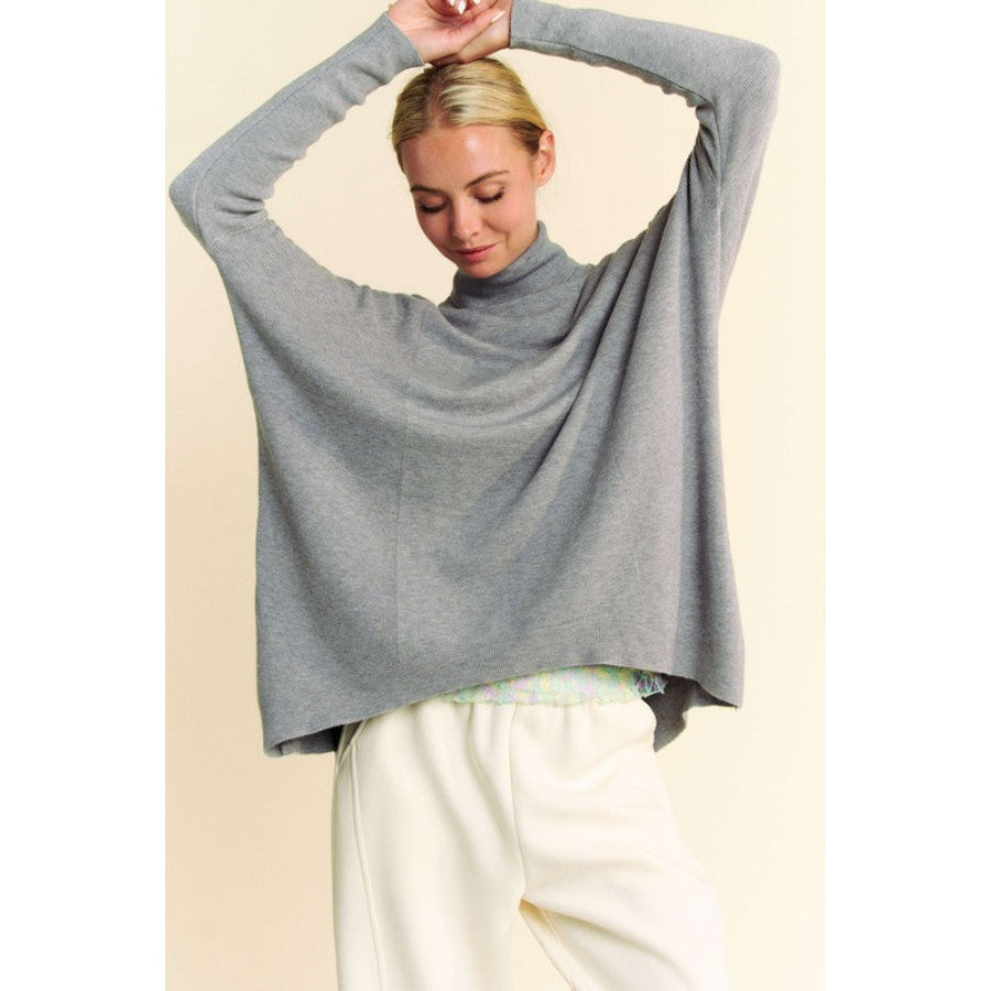 Davi &amp; Dani Turtleneck Long Sleeve Knit Top Apparel and Accessories