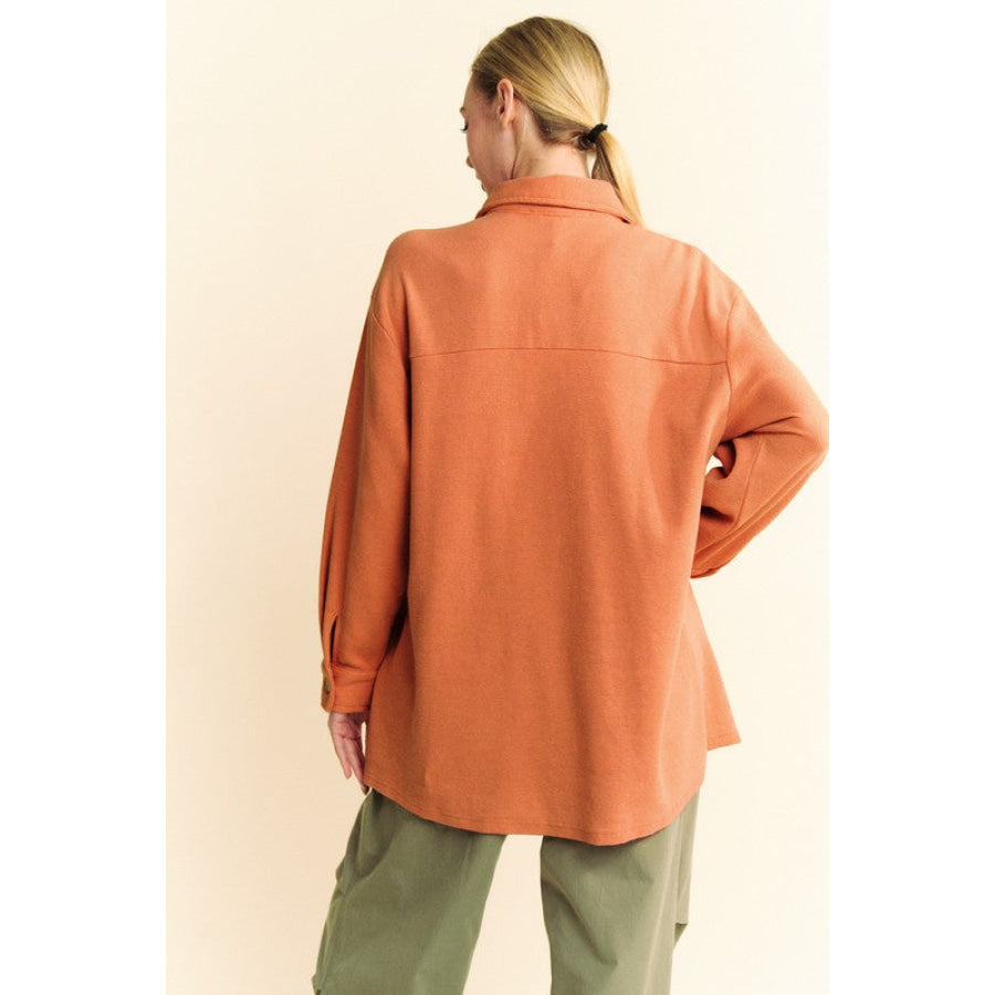 Davi & Dani Waffle-Knit Button Down Shirt Apparel and Accessories