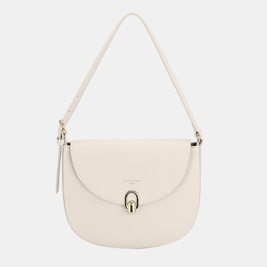 David Jones Metal Buckle Shoulder Bag Ivory / One Size Apparel and Accessories