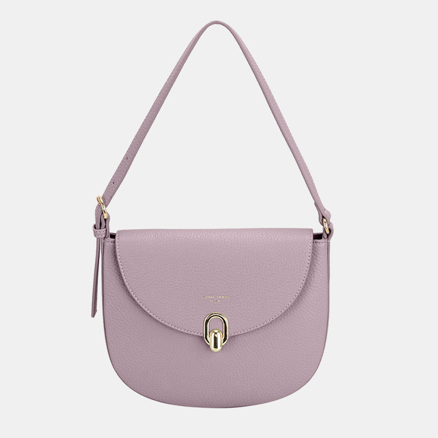 David Jones Metal Buckle Shoulder Bag Lilac / One Size Apparel and Accessories