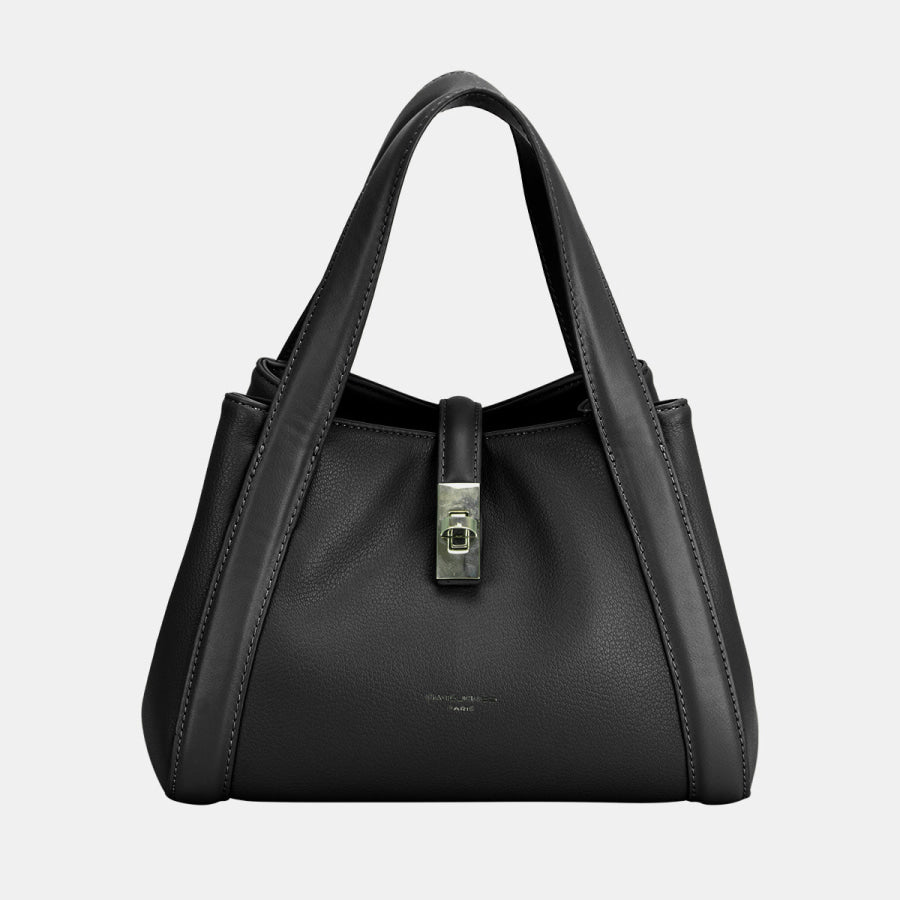 David Jones PU Leather Bucket Bag Black / One Size Apparel and Accessories