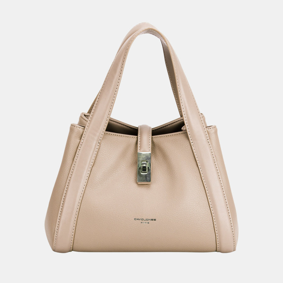 David Jones PU Leather Bucket Bag Natural / One Size Apparel and Accessories