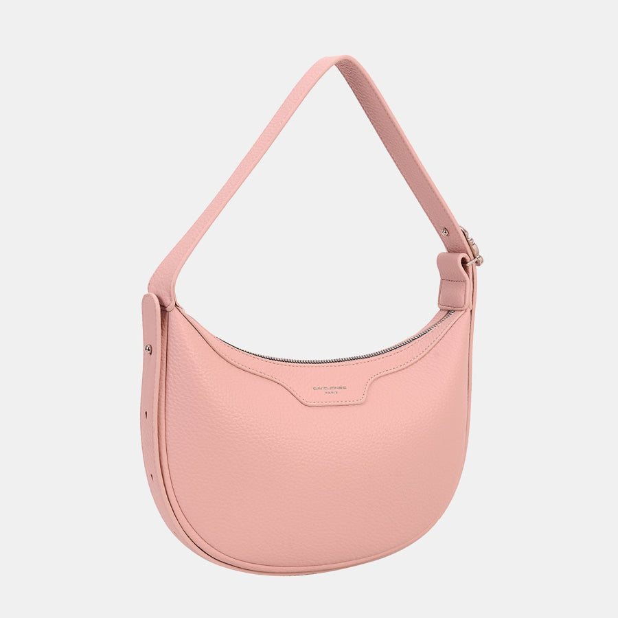 David Jones PU Leather Crossbody Bag Pink / One Size Apparel and Accessories