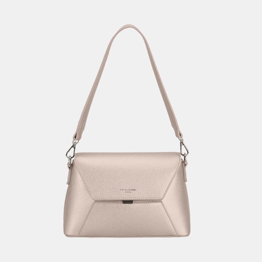 David Jones PU Leather Envelope Design Shoulder Bag Natural / One Size Apparel and Accessories