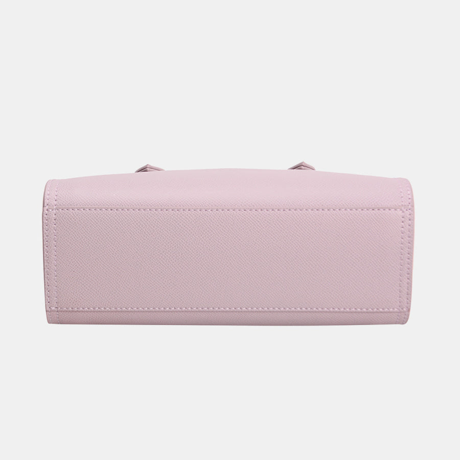 David Jones PU Leather Handbag Lilac / One Size Apparel and Accessories
