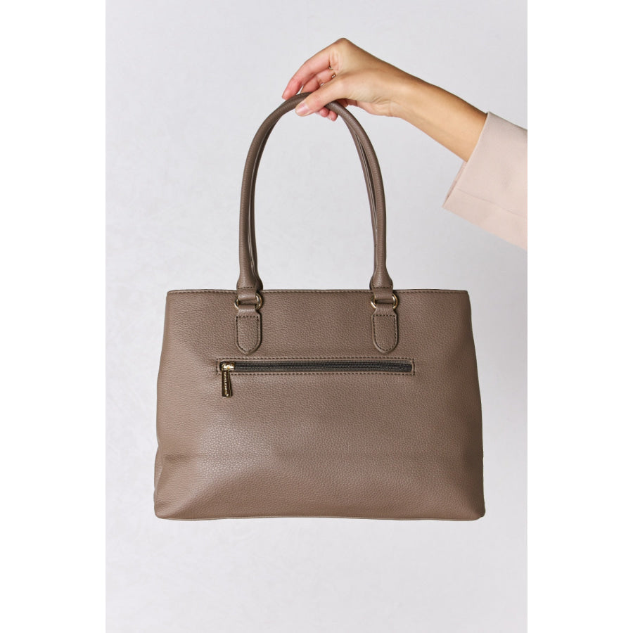 David Jones Structured Leather Handbag Handbags