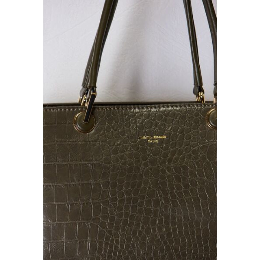 David Jones Texture PU Leather Handbag Apparel and Accessories