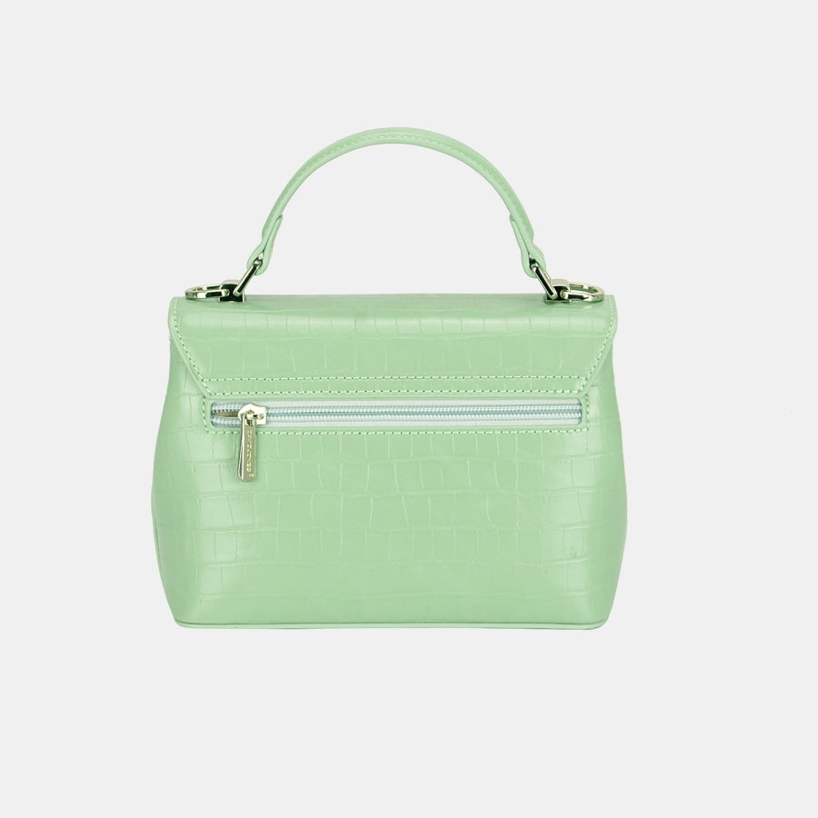David Jones Texture PU Leather Handbag Light Green / One Size Handbags