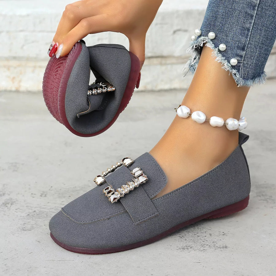 Decor Buckle Round Toe Slip-On Apparel and Accessories