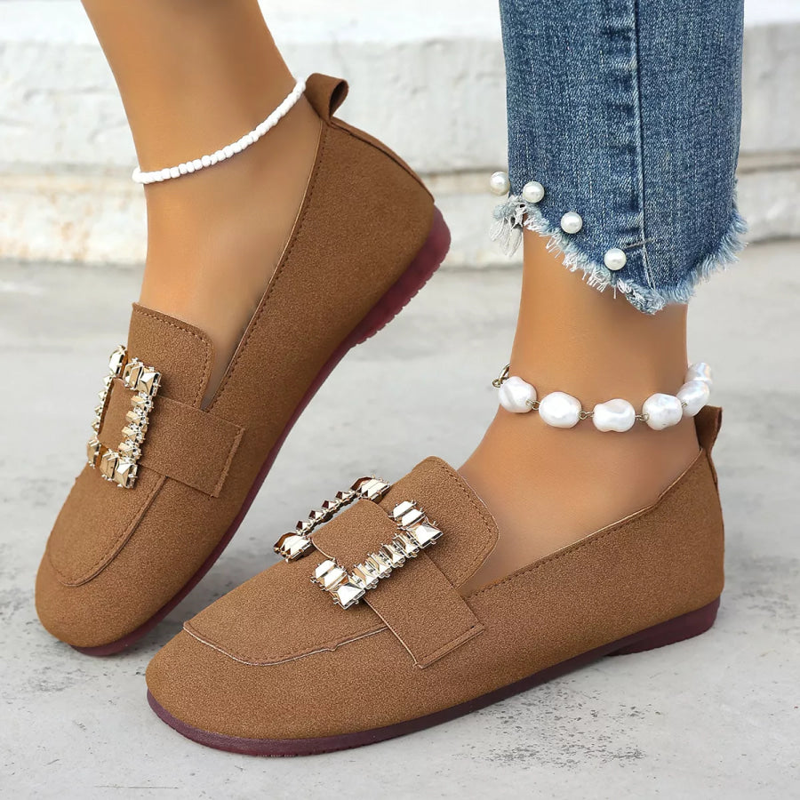 Decor Buckle Round Toe Slip-On Apparel and Accessories