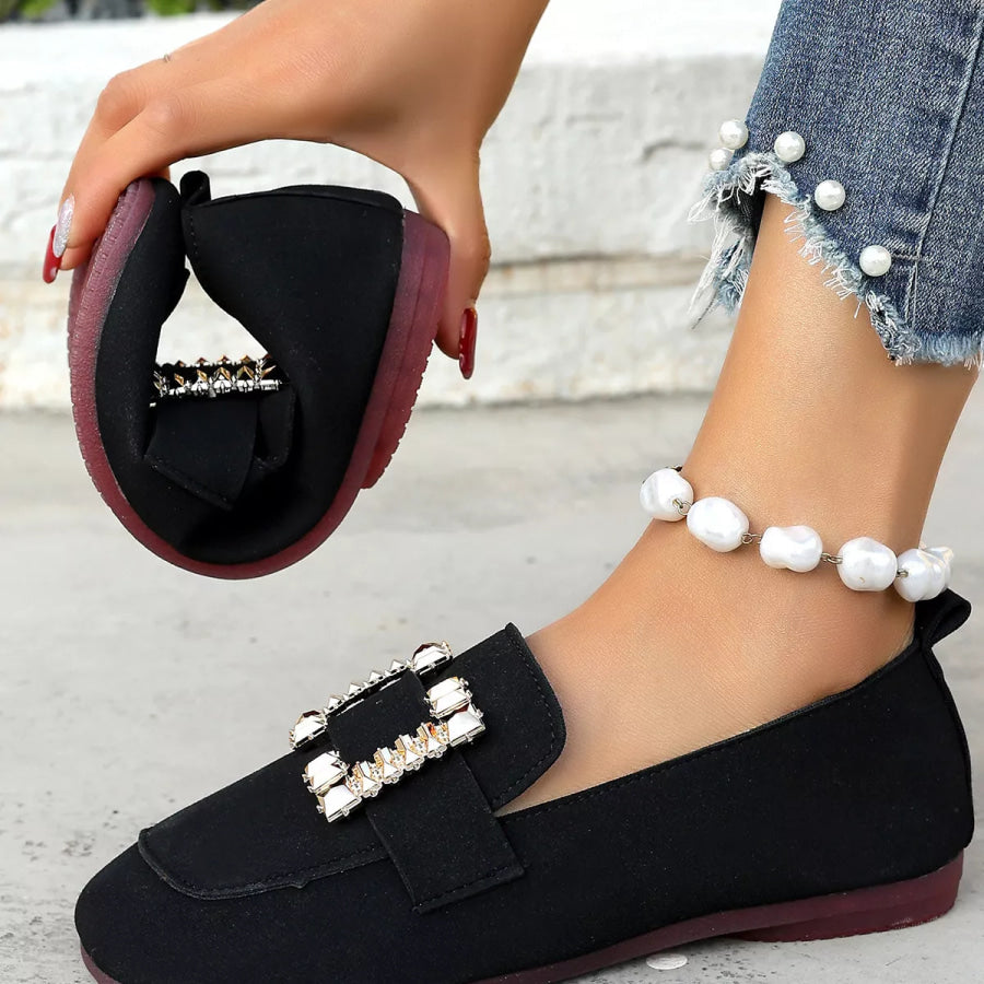 Decor Buckle Round Toe Slip-On Apparel and Accessories