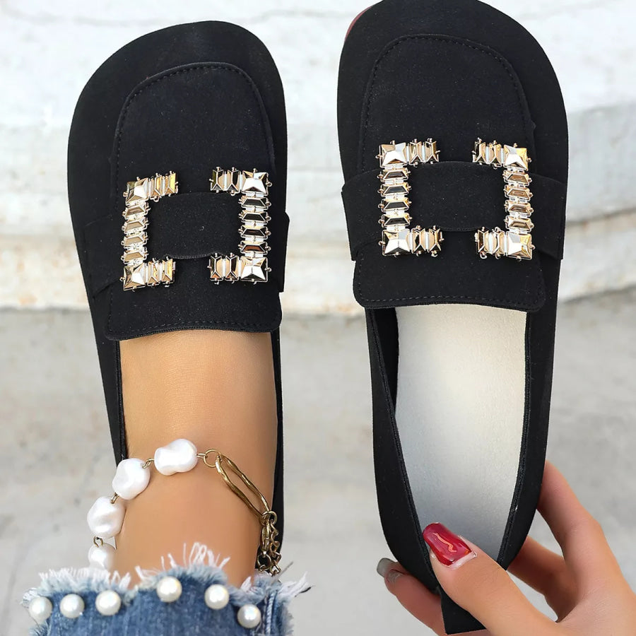 Decor Buckle Round Toe Slip-On Apparel and Accessories