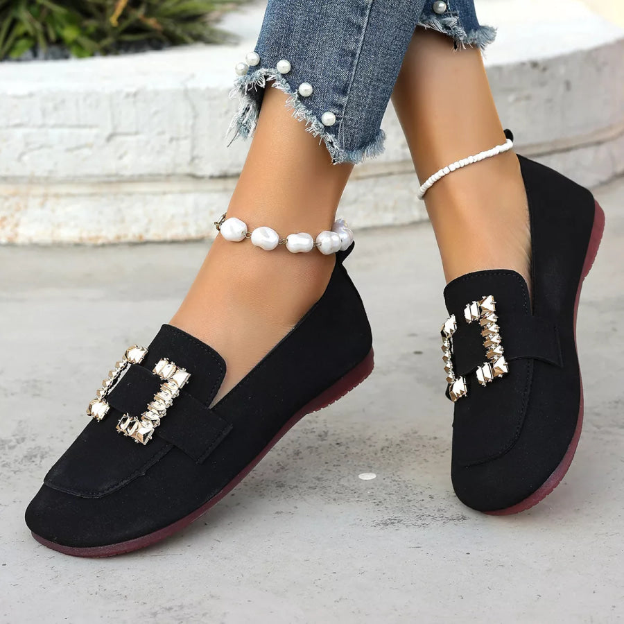Decor Buckle Round Toe Slip-On Apparel and Accessories