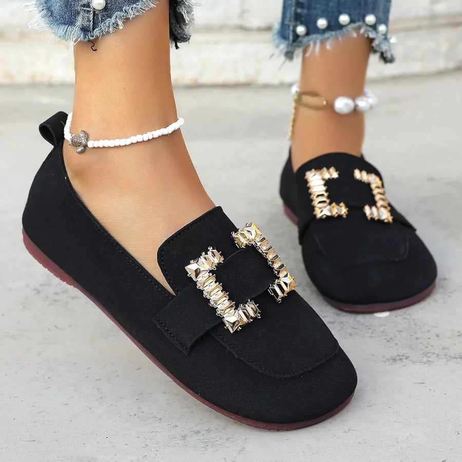 Decor Buckle Round Toe Slip-On Apparel and Accessories