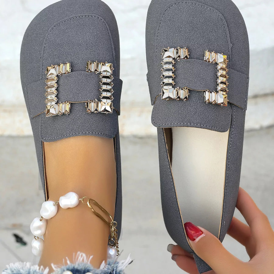 Decor Buckle Round Toe Slip-On Apparel and Accessories