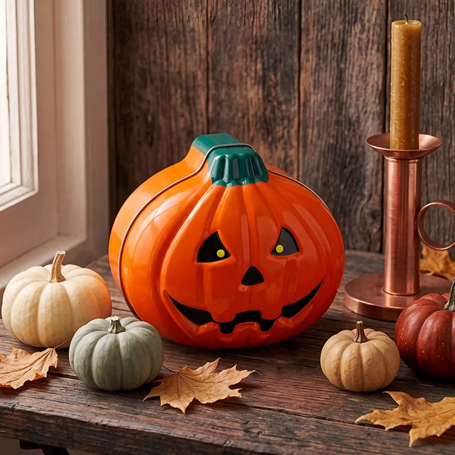 Decorative Pumpkin-Shaped Halloween Storage Box Orange / One Size Apparel and Accessories