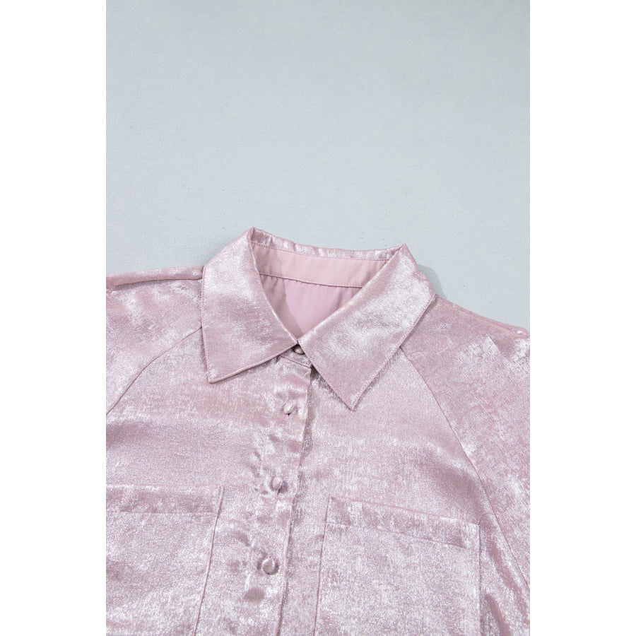 Delicacy Long Sleeve Button Front Ruffle Cuffs Back Paneling Shirt Tops/Blouses & Shirts