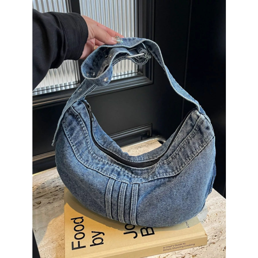 Denim Adjustable Strap Crossbody Bag Apparel and Accessories