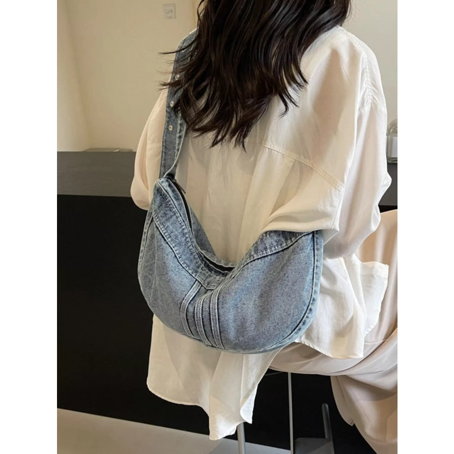 Denim Adjustable Strap Crossbody Bag Apparel and Accessories