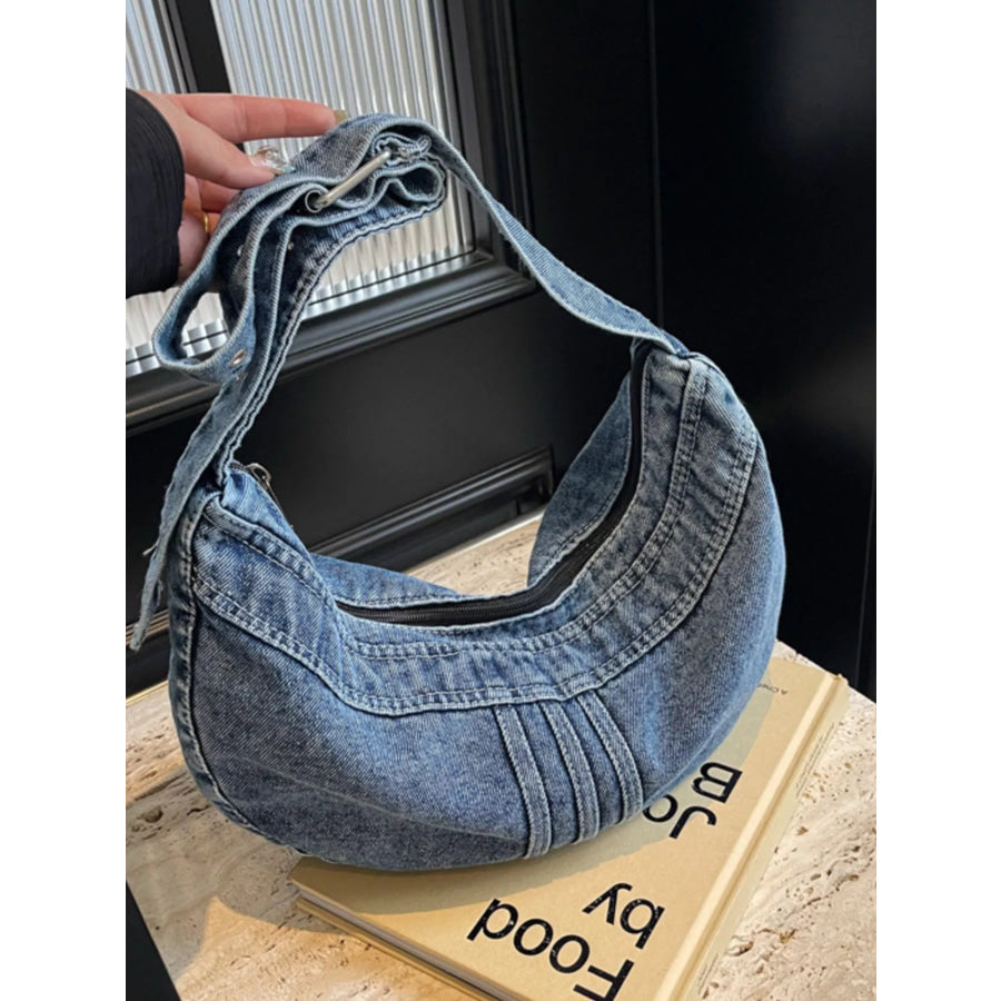 Denim Adjustable Strap Crossbody Bag Apparel and Accessories