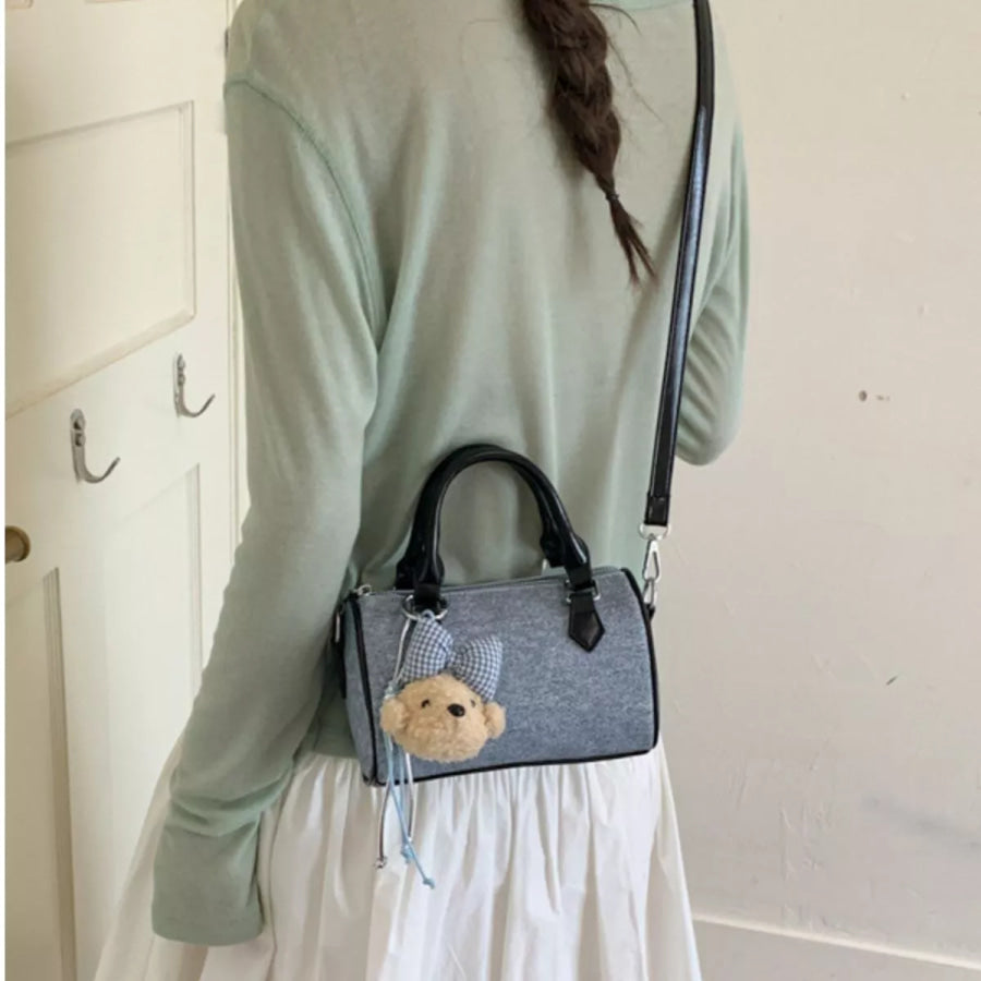 Denim Barrel Crossbody Bag Pastel Blue / One Size Apparel and Accessories