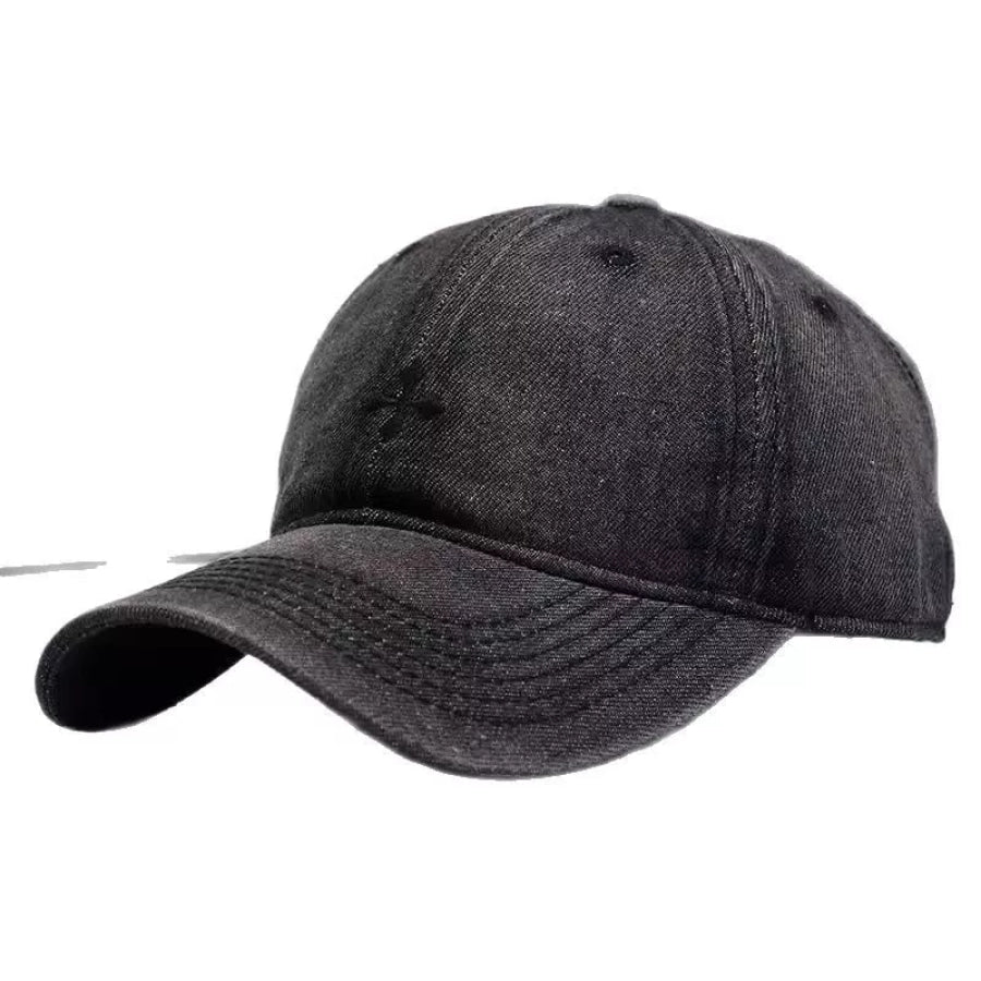Denim Embroidered Baseball Cap Apparel and Accessories