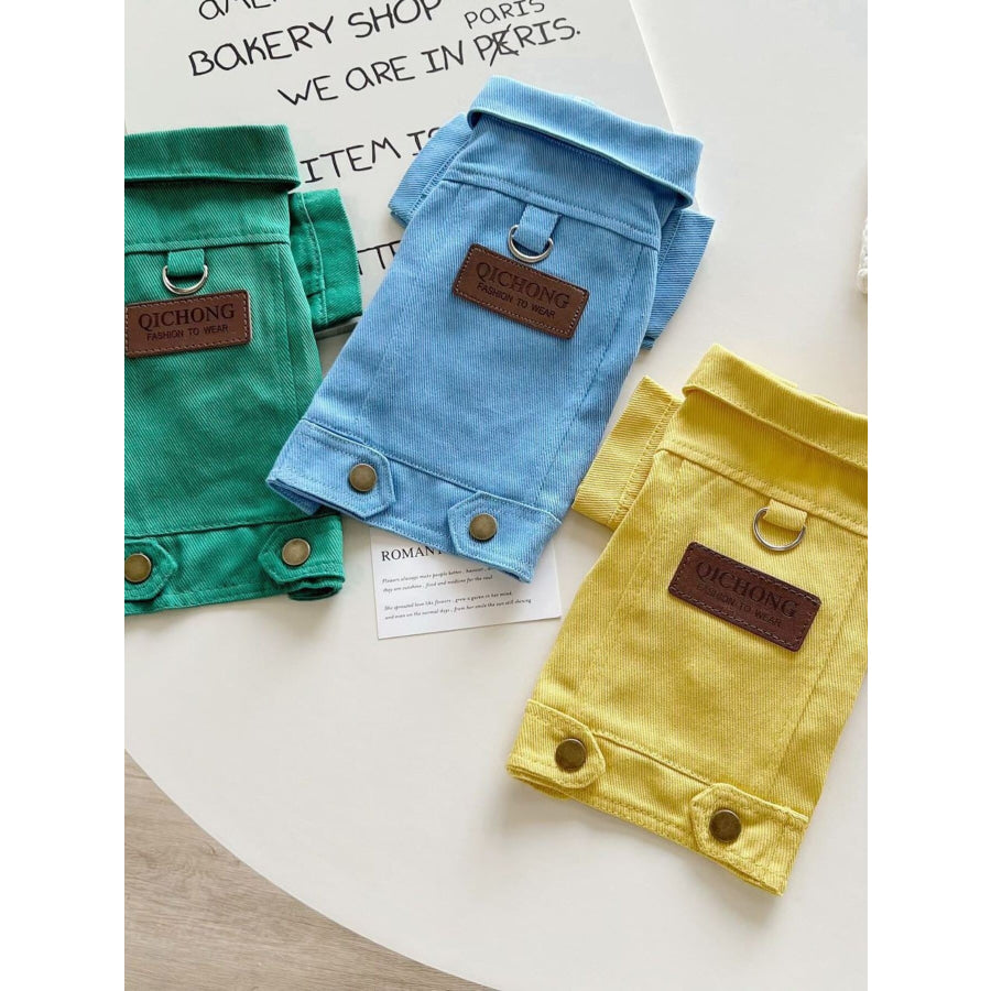 Denim Pet Jacket Apparel and Accessories