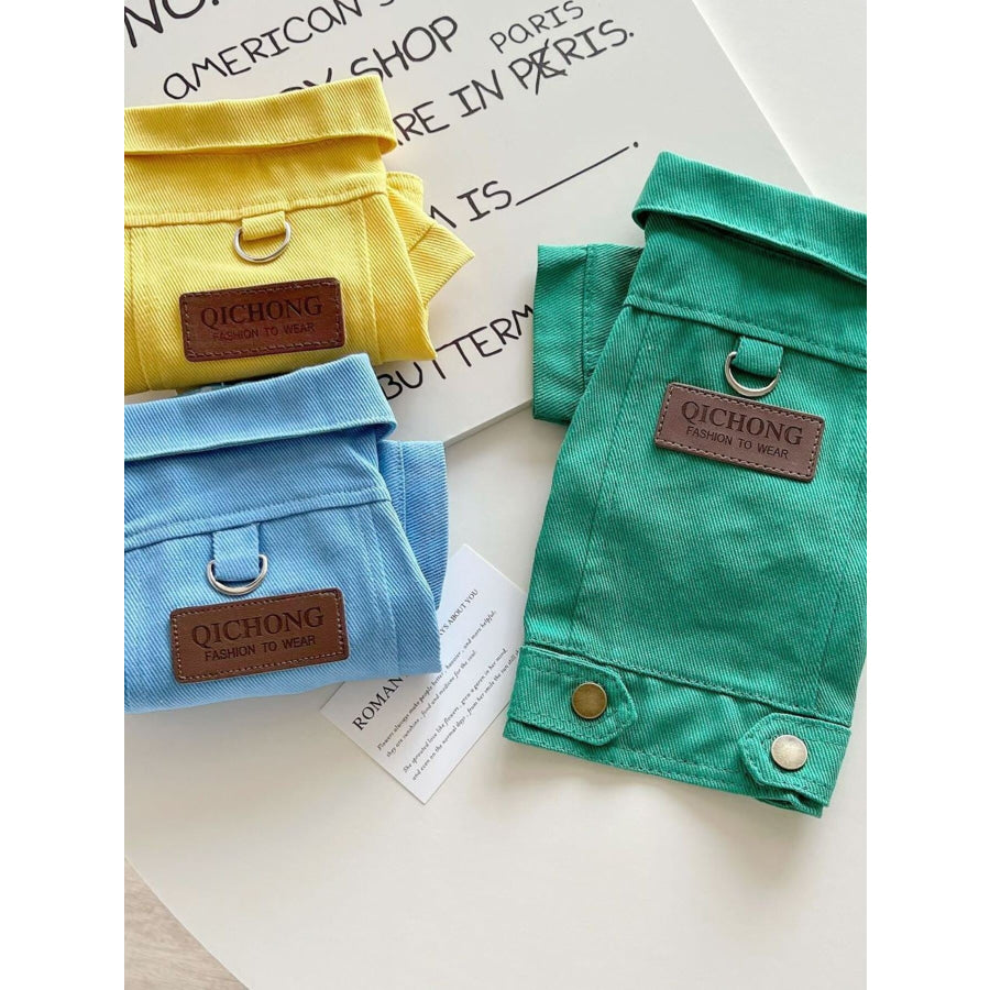 Denim Pet Jacket Apparel and Accessories