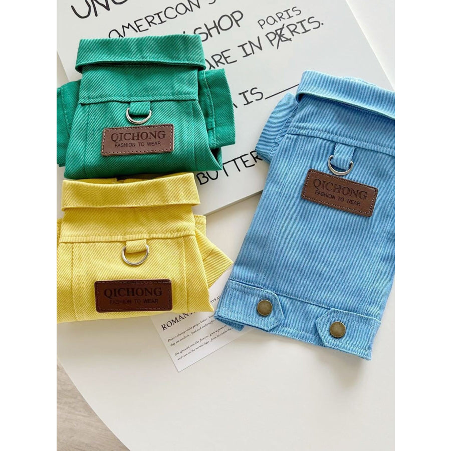 Denim Pet Jacket Sky Blue / XS Apparel and Accessories