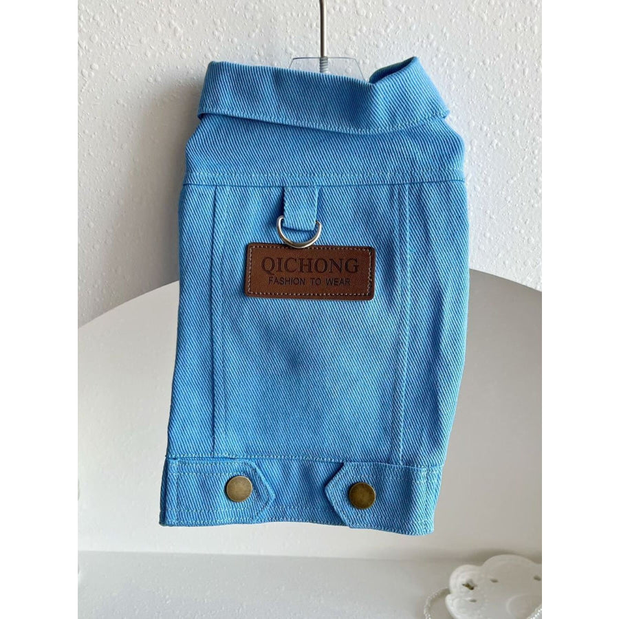 Denim Pet Jacket Sky Blue / XS Apparel and Accessories