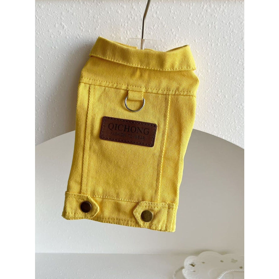 Denim Pet Jacket Yellow / XS Apparel and Accessories